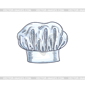 Baker, kitchener or chef cook hat sketch - vector clipart / vector image