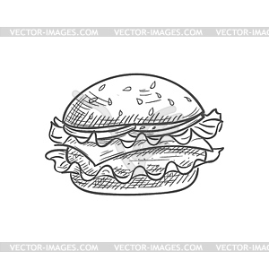 Learn How to Draw a Burger Snacks Step by Step  Drawing Tutorials