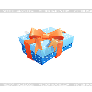 Gift icon of present packaging with ribbon bow - vector clipart