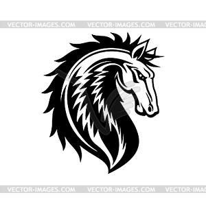 Heraldic horse, royal gothic heraldry symbol - vector image