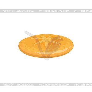 Cracker round biscuit snack - vector clip art