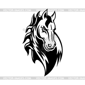 Horse or mustang animal icon. Tattoo and mascot - vector clip art