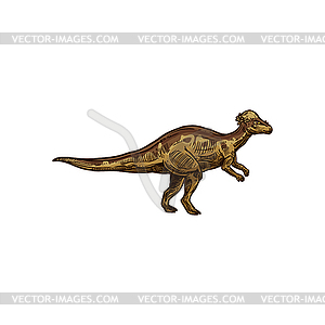 Dinosaur t-rex raptor sketch - vector clip art