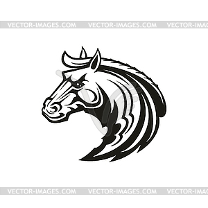 Horse animal tribal tattoo or racing sport mascot - vector clip art