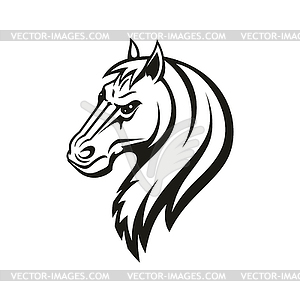 Horse animal tribal tattoo or racing sport mascot - vector clipart / vector  image