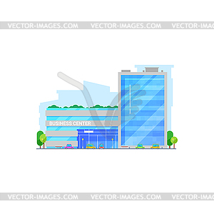 Building of business center, - vector clip art