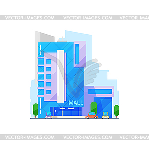 City mall, real estate building - vector clipart