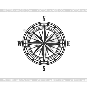 Vintage compass symbol and sign - royalty-free vector clipart