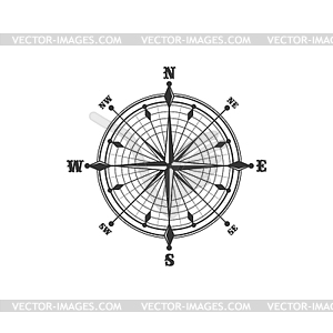 Vintage compass symbol and sign - vector clipart