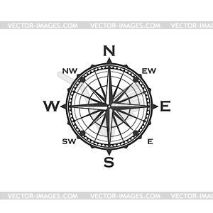 Vintage compass symbol and sign - vector clipart