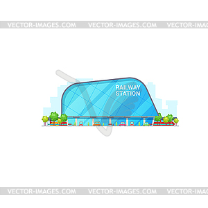 Depot or railway station terminal - vector clipart