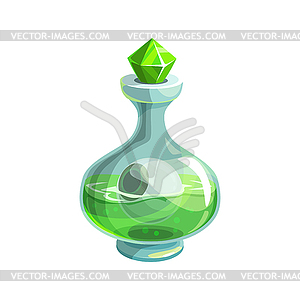 Potion on Halloween, poison with human eye - vector clip art