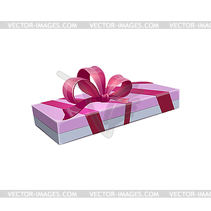 Holiday package, closed gift box - vector clip art