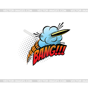 Bang sound blast explosion, cartoon comic book - vector clipart / vector image