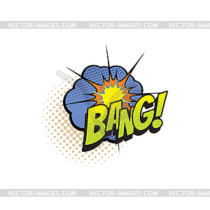 Cartoon comic book sound cloud, Bang blast - vector clip art