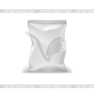 Void packet to store food snacks mockup - vector image