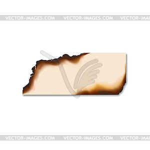 Piece of paper with burnt edges page - vector clipart