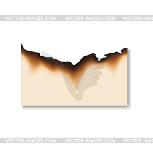 Piece of paper with burnt edges page - vector clipart