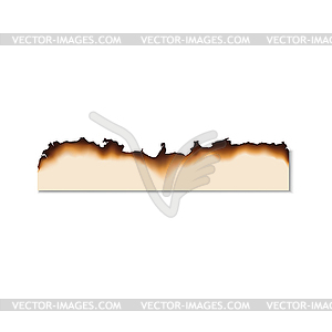 Piece of paper with burnt edges page - vector clipart