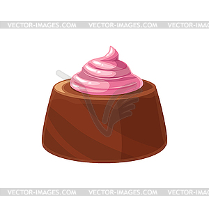 Шоколадное пралине с розовым джемом - клипарт в векторе / векторное изображение