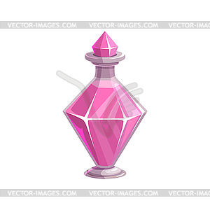 Potion in diamond vial apothecary mixture - royalty-free vector clipart