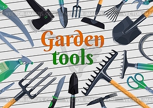 Garden and farm tools - royalty-free vector image