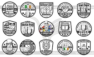 Счастливый день Святого Патрика, ирландский праздник пивной бар - клипарт в векторе / векторное изображение