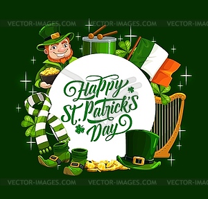 Saint patricks day leprechaun shamrock clipart Vector Image