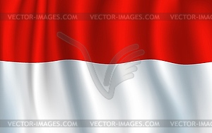 National flag of country Indonesia (red, white color) Stock Vector