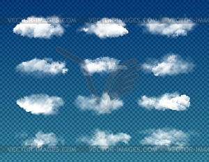 realistic clouds vector