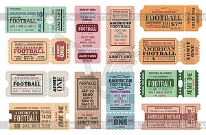 American football tickets - vector image