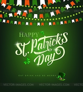 Patricks Day Irish holiday greeting card - vector clipart