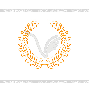 Wreath of olive branches heraldic laurel - vector image