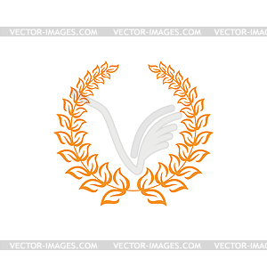 Wreath of olive branches heraldic laurel - vector image