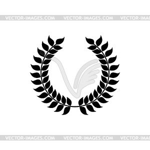 Wreath of olive branches heraldic laurel - vector image