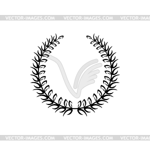 Wreath of olive branches heraldic laurel - vector image