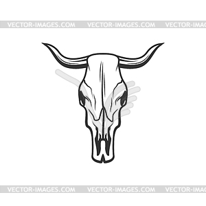 Буффало или череп быка с иконой рога - векторное изображение EPS