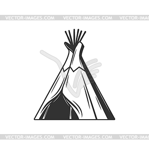 Типи дом индейских индейцев палатка - векторный клипарт / векторное изображение