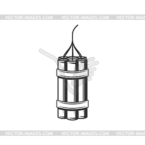 Western retro bomb dynamite icon - vector clipart