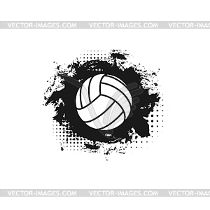 Ball symbol of volleyball sport game logo - vector clip art