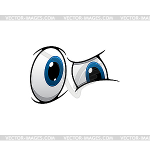 Eyes expressing suspicion - vector image