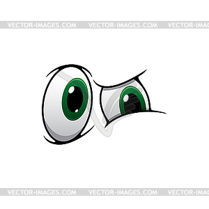 Eyes expressing suspicion - vector clipart