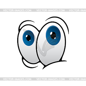 Dreamy eyes expression - vector clipart