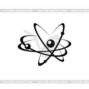 Atomic energy symbol black icon - vector clip art