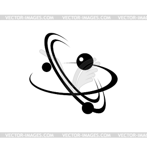Символ атомной энергии черный значок - изображение в векторе