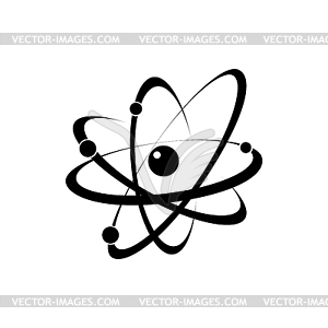 Atomic energy symbol black icon - vector clip art