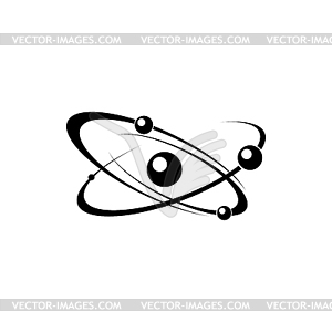 Символ атомной энергии черный значок - векторное изображение EPS