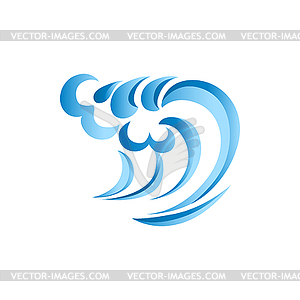 Navy blue ocean wave - vector image