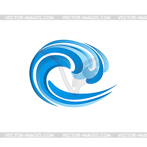 Navy blue ocean wave - vector EPS clipart