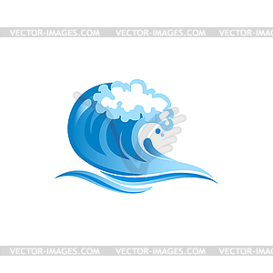 Navy blue ocean wave - vector clipart